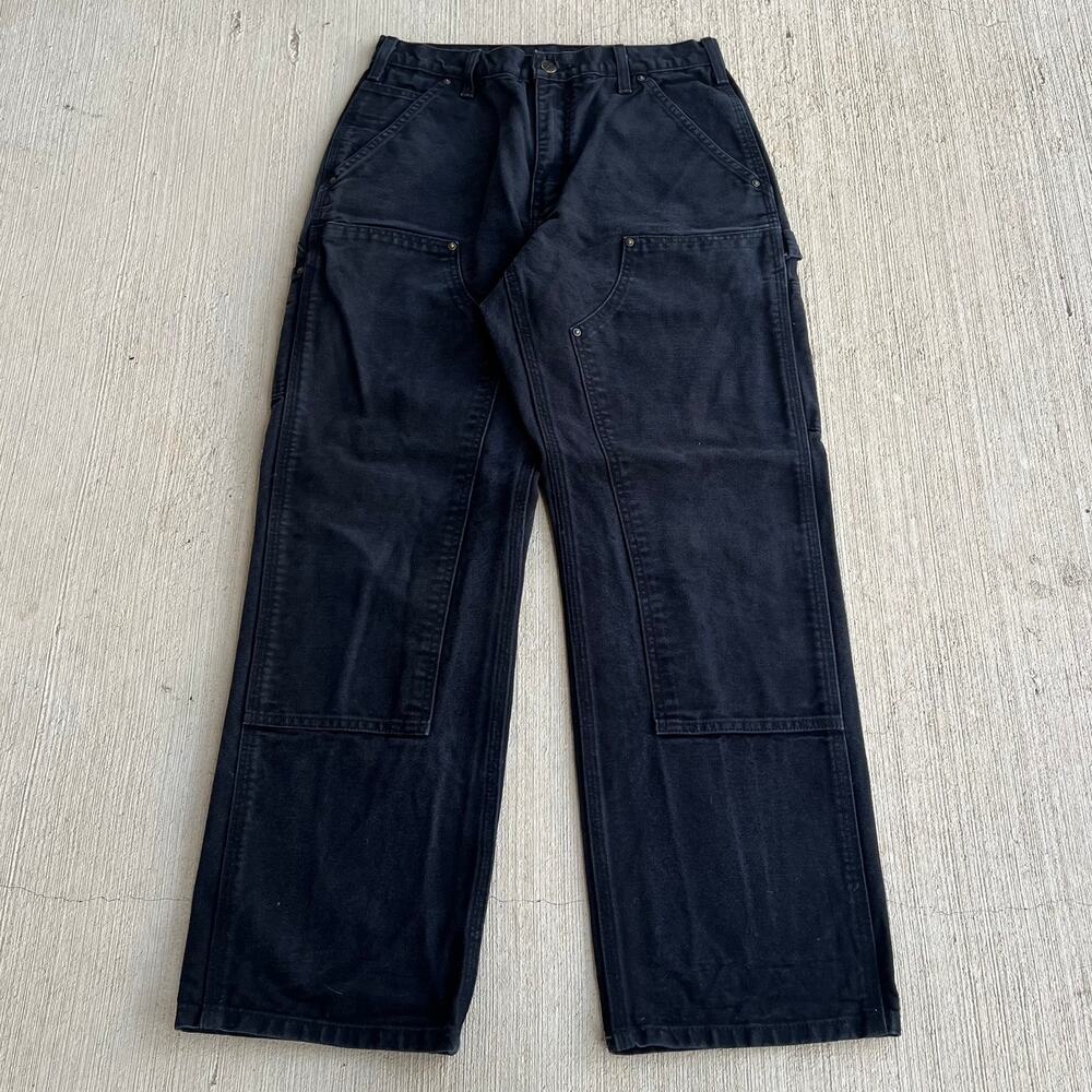 Carhartt B136 BLK black double knee work wear carpenter pants